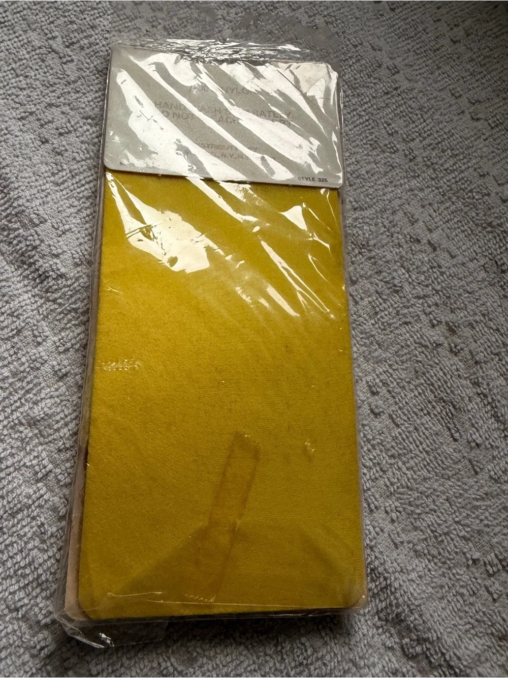 Vintage Double Knit Non-Run Knee Highs - yellow